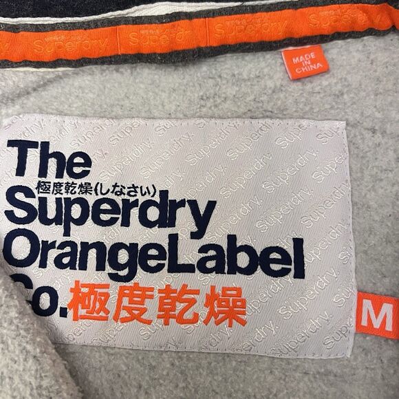 SuperDry Orange Label Med Blue Full Zip Hoodie Jacket - Picture 5 of 11